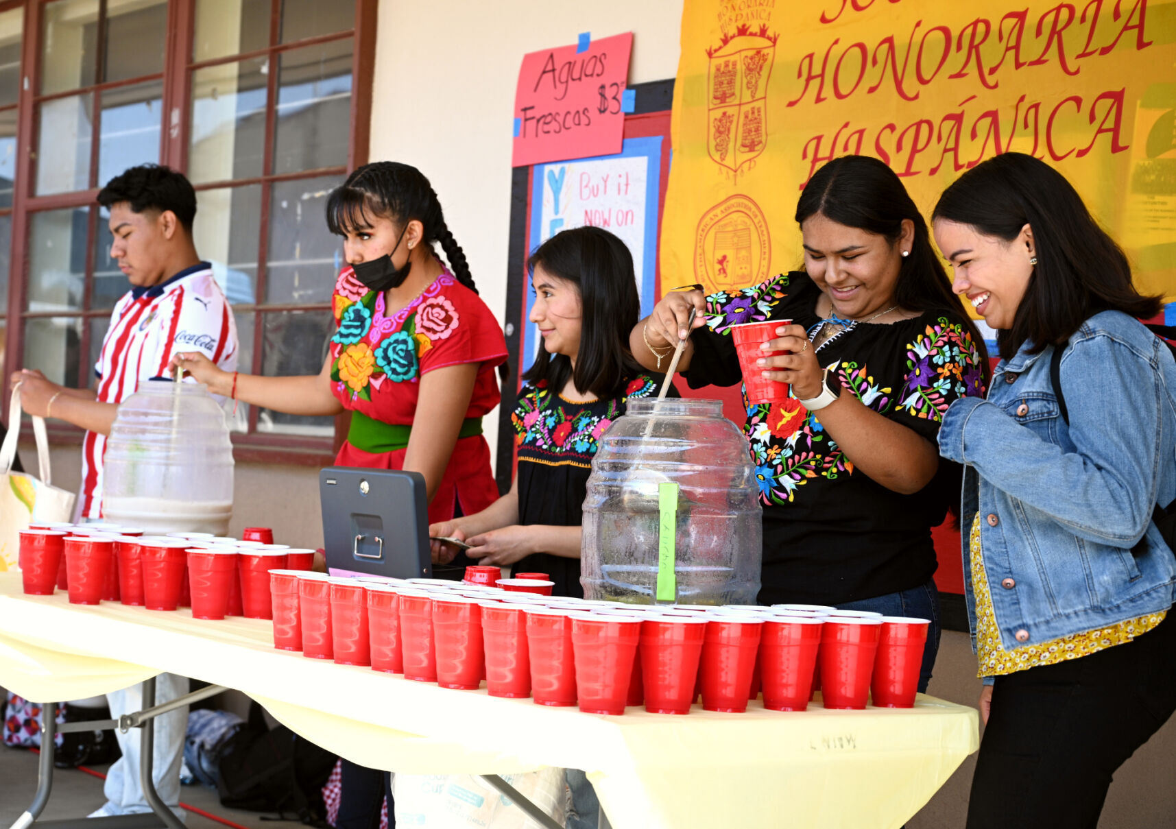 Aguas frescas were sold at the fall fair lunch time event at Santa Maria High School Friday.